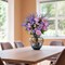 Artificial Silk Flower Bouquet – Purple Rose & Peony Arrangements for Home, Wedding, Table Centerpieces, Indoor & Outdoor Décor, 14"